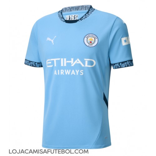 Camisa de Futebol Manchester City Equipamento Principal 2024-25 Manga Curta